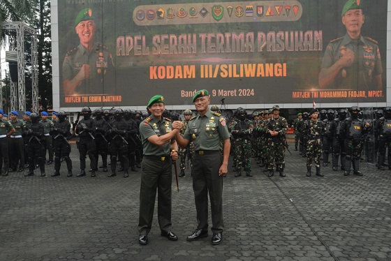 Tradisi Penyambutan Pangdam III/Slw, Mayjen TNI Mohammad Fadjar, MPICT.