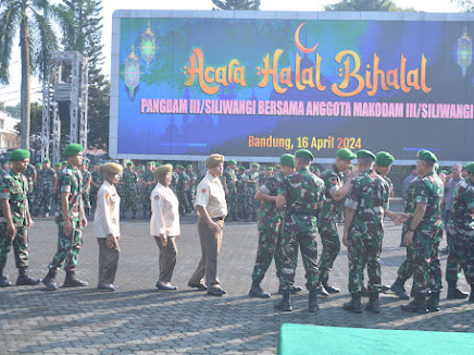 Pasca Libur Lebaran, Pangdam III/Slw Gelar Apel Bersama dan Halal Bihalal.