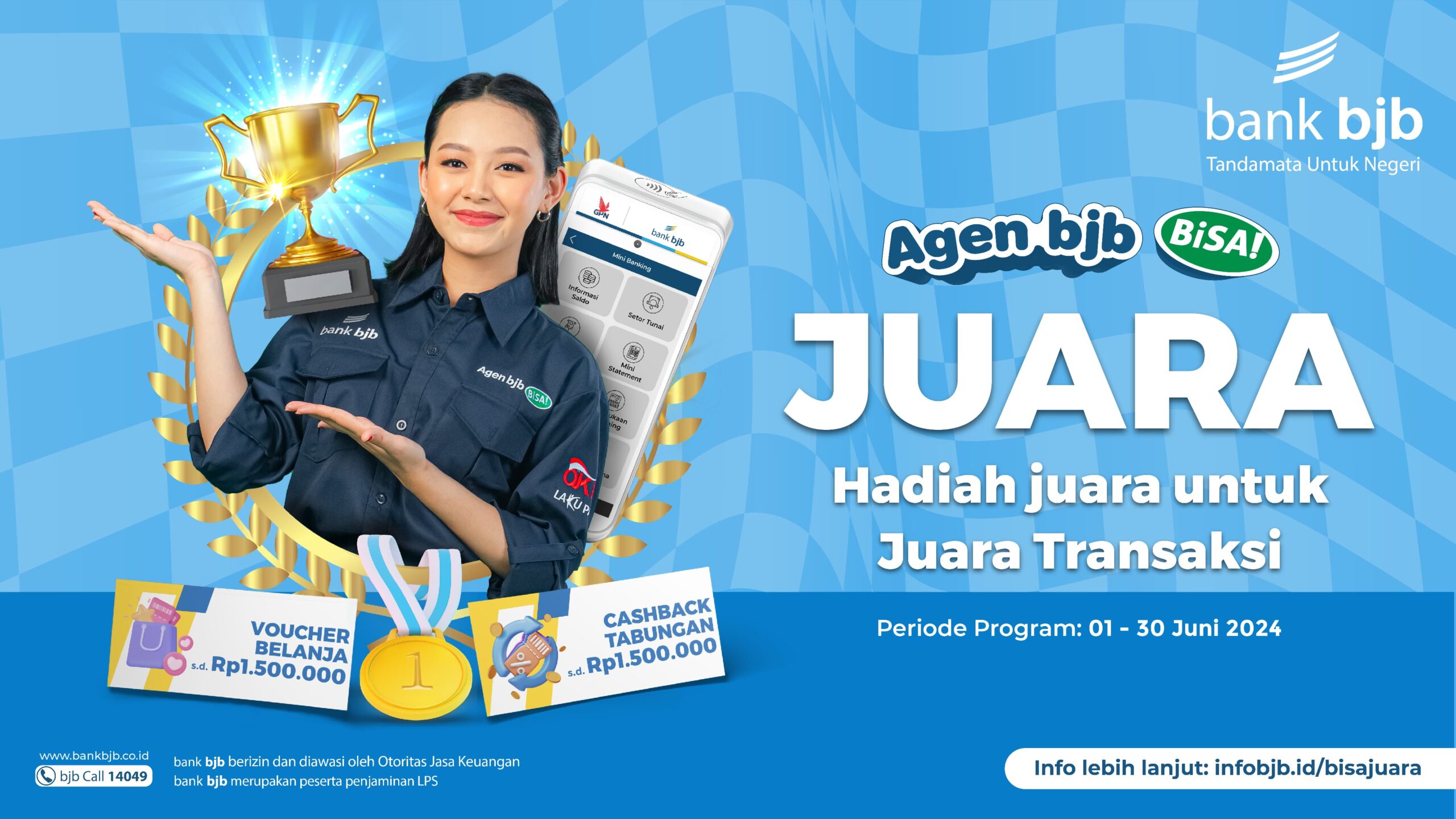 bank bjb Luncurkan Program Promosi Agen bjb BiSA! JUARA dengan Hadiah Cashback Hingga Voucher Belanja