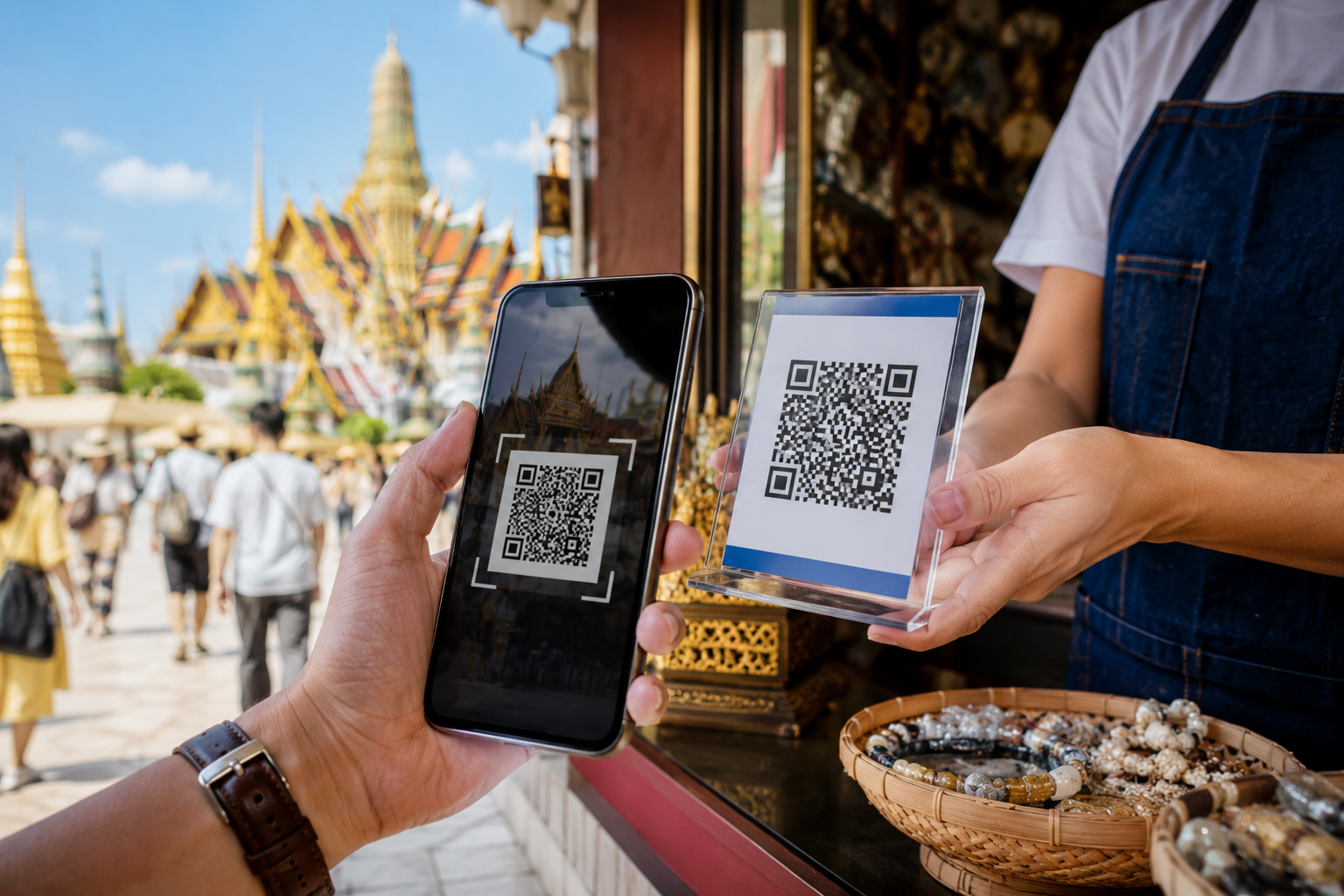Sistem pembayaran kode QR.