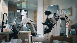 X Square Robot performing household tasks in a home environment