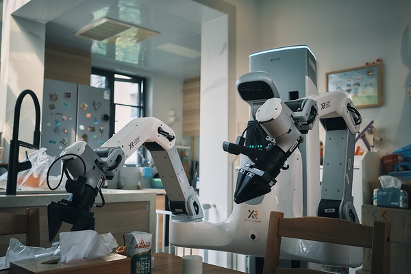 X Square Robot performing household tasks in a home environment